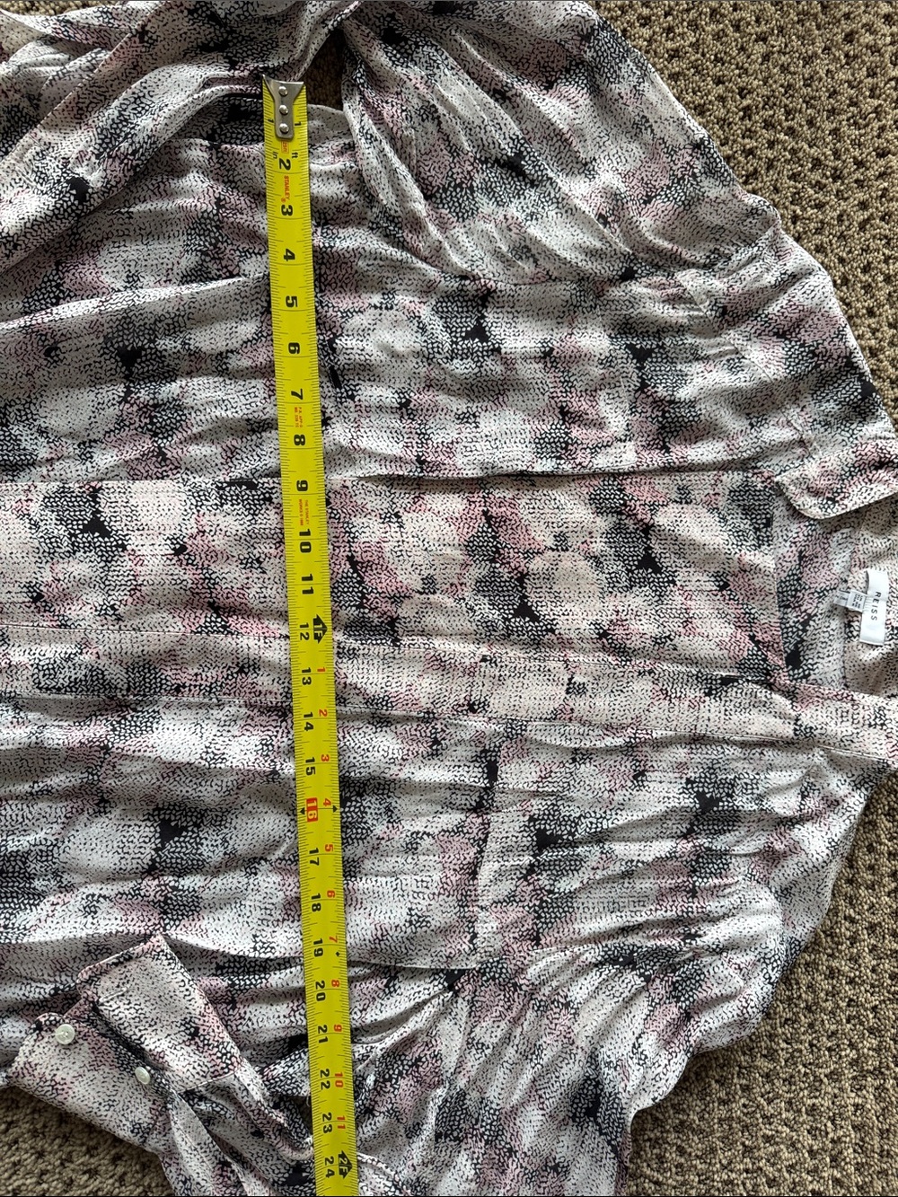 Reiss Pink Black White Printed Button-Front Blouse! 🖤💞🖤💞 - Picture 8 of 8
